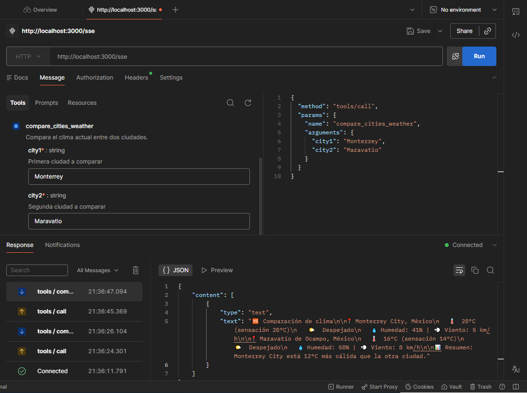 Postman MCP tool test